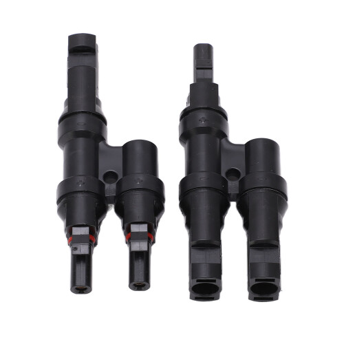 2Pcs Solar Y Branch Connector 1500V DC 50A Waterproof 1
