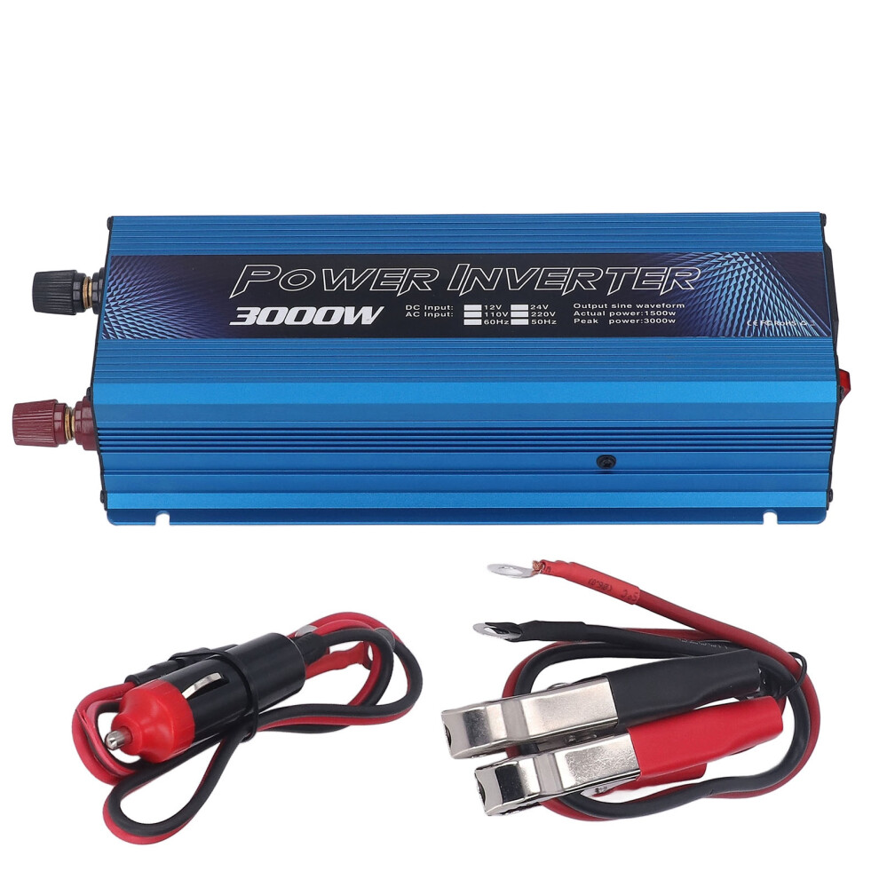 ( 110V 60Hz) Car Power Inverter 500W Sine Wave Usb Cooling Fan Dc 12V To Ac Blue 610830835347