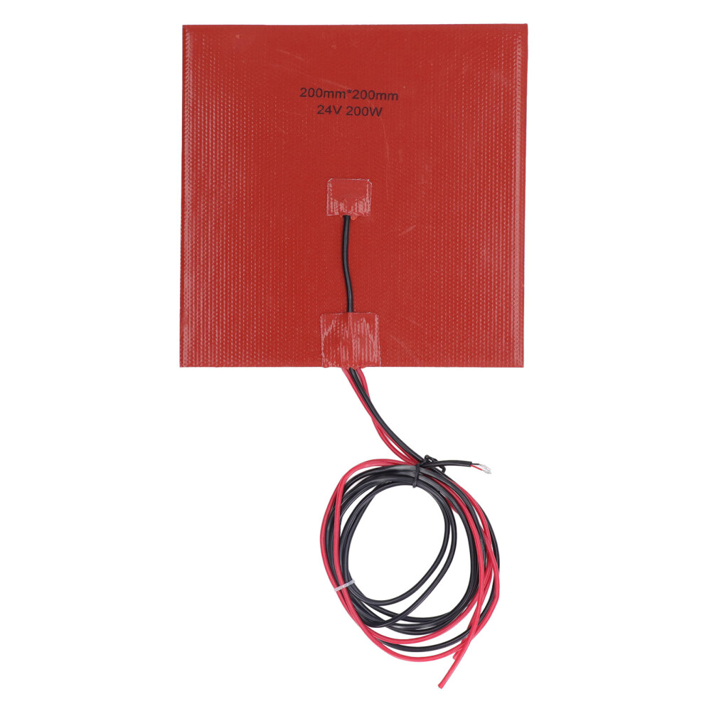 (DC24V) Silicone Heater Pad 200x200mm 200W 180 DC24V