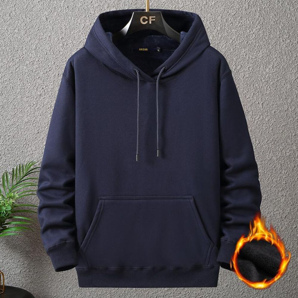 (navy blue, 10XL) 12xl 10xl Plus Size Hoodies Autumn Winter Thick Fleece Hoodie Male Big Size 12xl Hooded Pullover Solid Color Hoodies Men-image-OPC-PMCJYMB-NEW