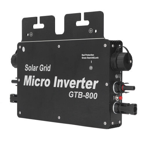 (Black AU Plug) Solar Grid Tie Micro Inverter WiFi Control 700W DC to AC Automatic ID 1