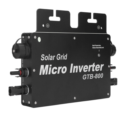(Black AU Plug) Solar Grid Tie Micro Inverter WiFi Control 700W DC to AC Automatic ID 2