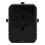 (Black) Universal Travel Adapter USB C International Plug Multi Outlets 1