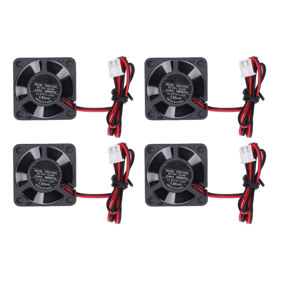 (DC 12V) 3010 DC Brushless Fan 24V Low Noise Mini Cooling Fan 4pcs-image-OPC-PMCJYSD-NEW