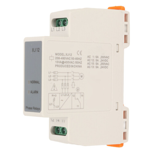 3 Phase Sequence Relay PC Housing Phase Loss 208-480VAC