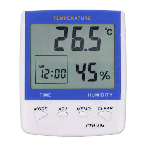 Digital-Thermometer Hygrometer mit Uhrzeit 2