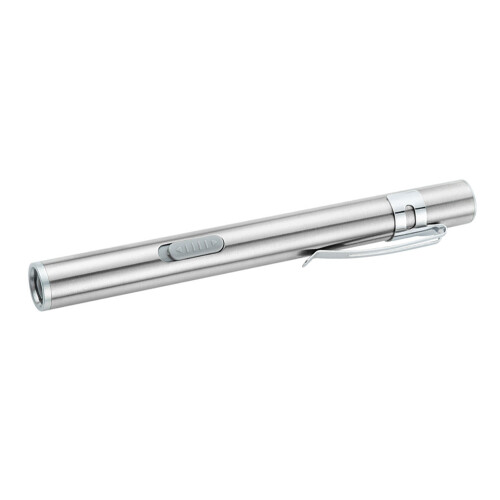 LED Flashlight USB Charging Stainless Steel Mini Pen Type Outdoor 1