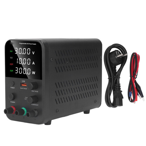 (EU Plug AC230V) WPS3010H DC-Netzteil 0-10A/300W, Aluminium, variabel