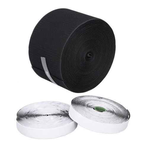 12m Wire Protection Sleeve Hook Loop Tape Cord Organizer 10cm Wide 2