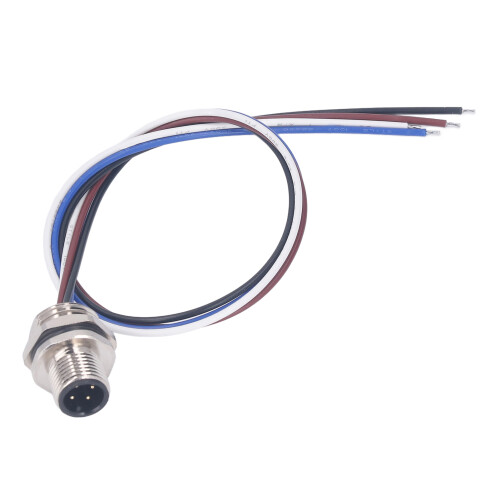 M12 4-Pol Steckdose Kabel wasserdicht 250V AC/DC 2