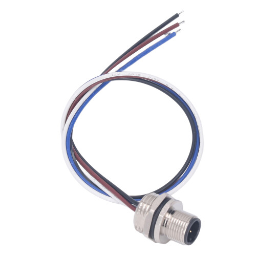 M12 4-Pol Steckdose Kabel wasserdicht 250V AC/DC 1
