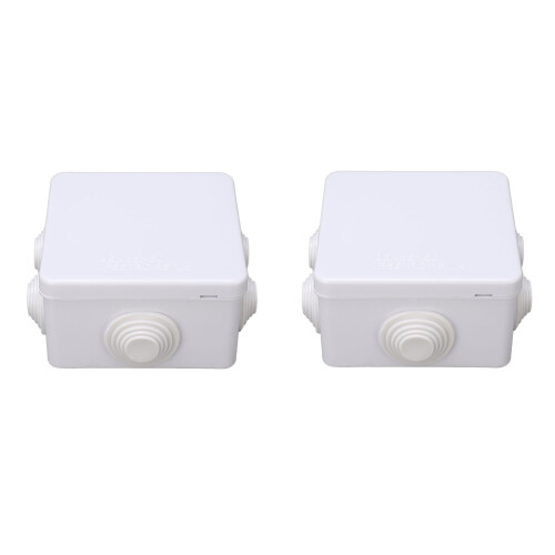 2x ABS-IP55-Wasserdichte Verteilerdose 85x85x50mm