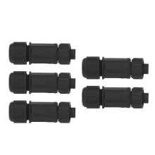 5 Pcs 4 Pin Female Aviation Connector 7/16" 28UNS IP67 Waterproof