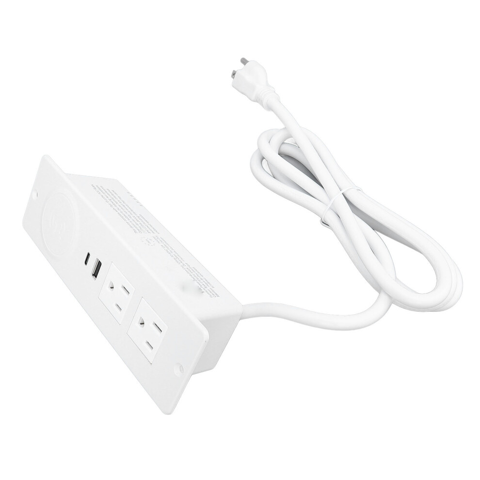 (Black) Recessed Power Strip 2 Ac Outlets Pd 20W Usb-C 18W Usb-A 15W Wireless 323163284910