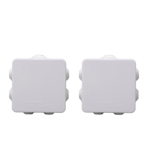 2x ABS-IP55-Wasserdichte Verteilerdose 85x85x50mm 2