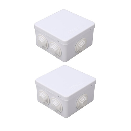 2x ABS-IP55-Wasserdichte Verteilerdose 85x85x50mm 1
