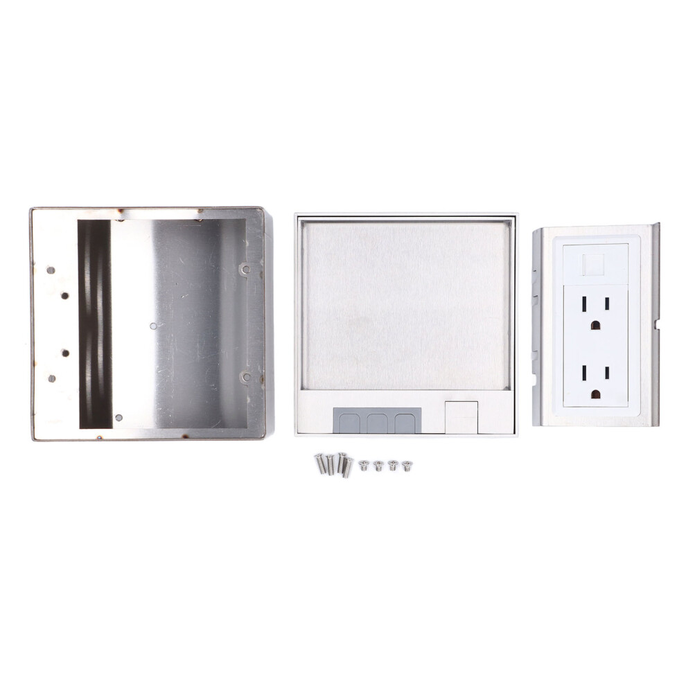 Recessed Floor Outlet 2X15a 3-Prong Stainless Steel Pc Socket 323163281940