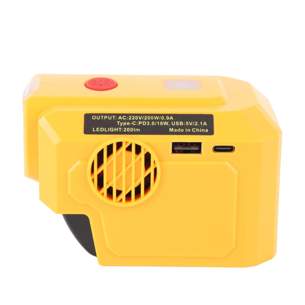 200W Portable Inverter 18V Battery With 200Lm Led Light 610830960568
