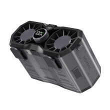 Wiederaufladbarer Gürtelventilator mit LED-Display & Ladeport