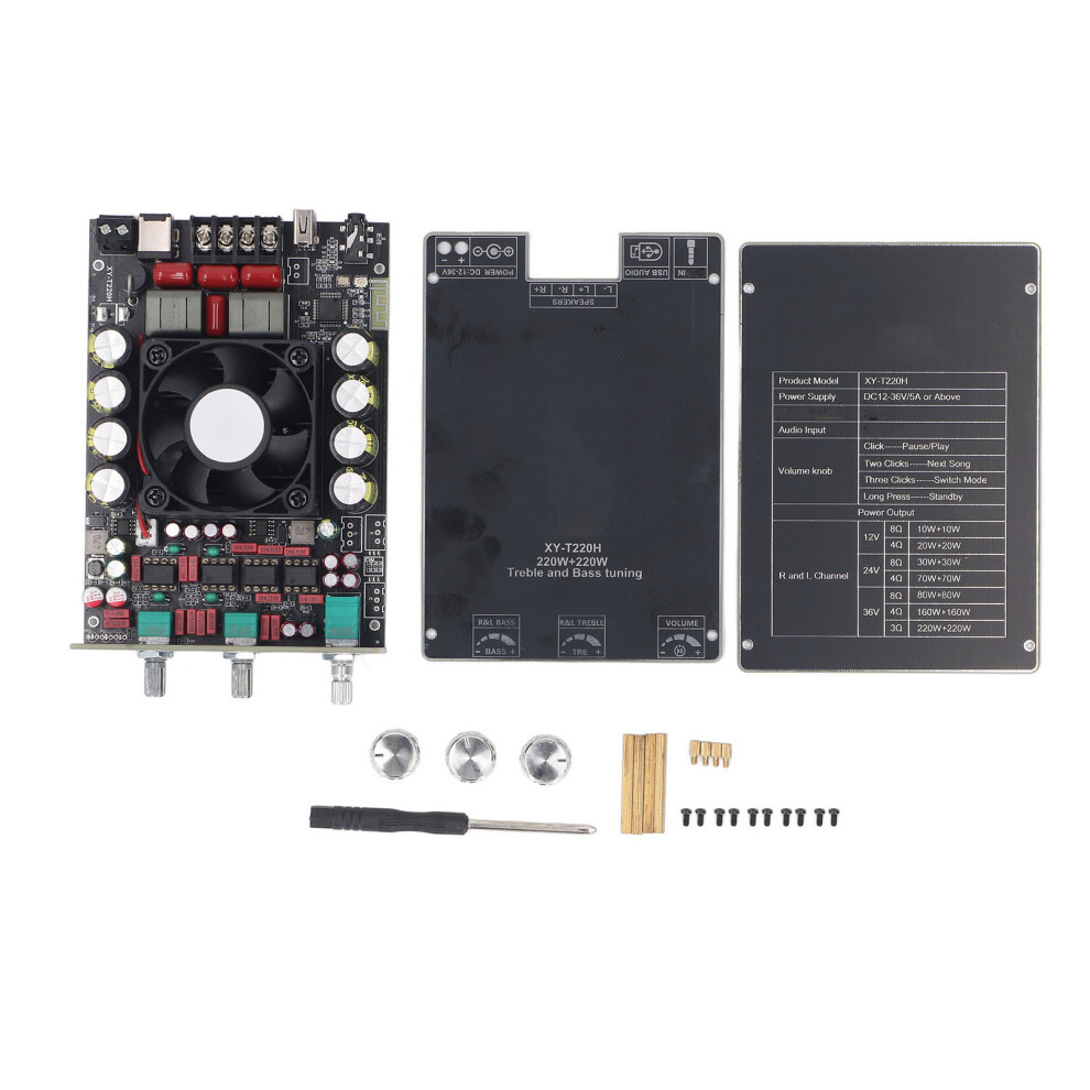 Bluetooth 5.2 220W Dual Channel Sound Amplifier Module 610830963811