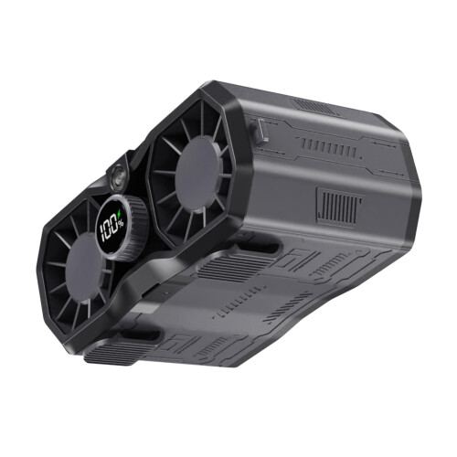 Wiederaufladbarer Gürtelventilator mit LED-Display & Ladeport 1