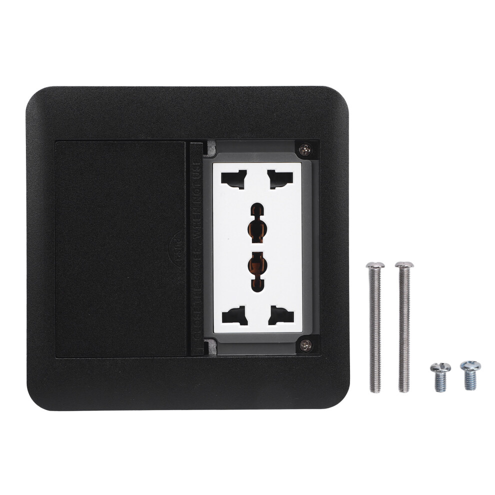 Recessed Floor Socket Double Door 4000W 3 Prong Black Outlet 610830967673
