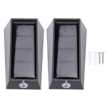 2x Solar-Zaunleuchten farbig wechselnd IP55 regensicher