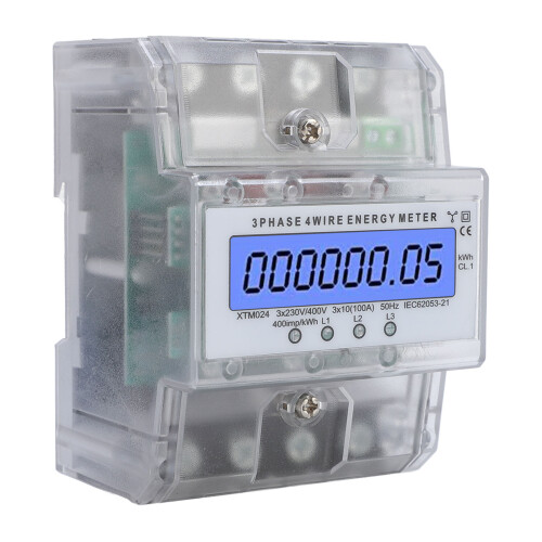 (Transparent) DREHSTROM-Messgerät LCD 3-Phasen 4-Leiter