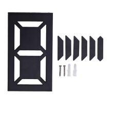 Solar-Adressschild LED 0-9 Warmweiß 8-Stufen wasserdicht