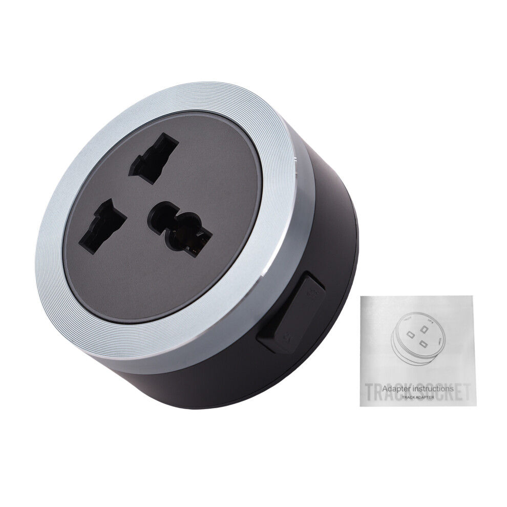 (Us Plug 15A) 3250W Track Socket Adapter 13A Universal Plug Easy Insert 610830974787