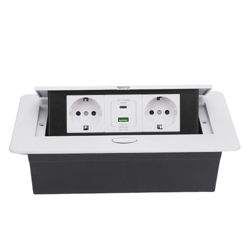 Recessed Desktop Outlet Waterproof Power Hub USB-C 1