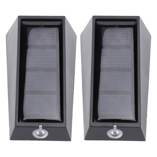 Solar-Außenwandleuchte wasserdicht weiß/warm 2 Farben LED 1