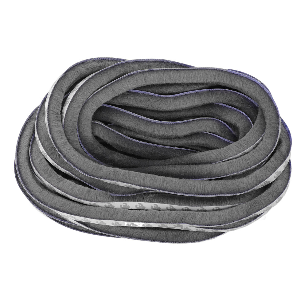 (9X15mm) Self Adhesive Weatherstrip 9X5mm Soundproof Windproof Dustproof Gray 610830839703
