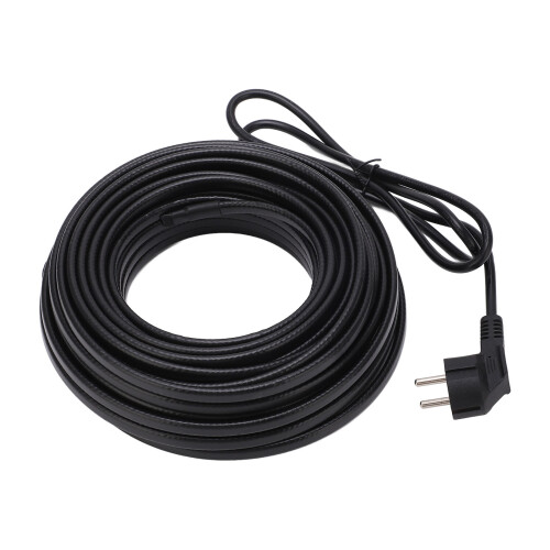 (EU Plug 220V) Self Regulating Heating Cable 20m EU Plug 220V for Water Pipe
