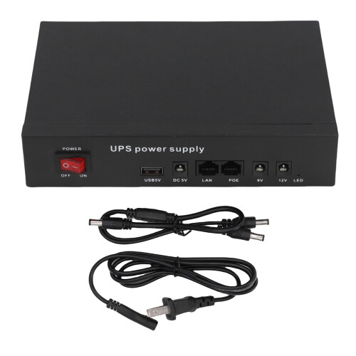 (EU Plug) UPS 12000mAh 5V-24V POE Backup US-Stecker