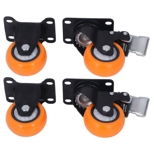 4x Plattengussräder 200lbs 3in Doppelkugellager 2