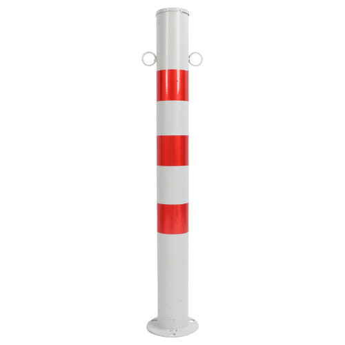 (Red White) 75cm Road Post with Hook Security Traffic Delineator Red White