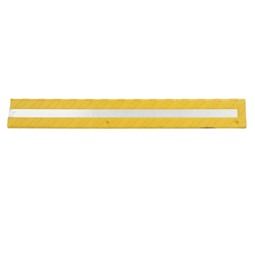 (Yellow) Garage Wall Corner Guard 80cm Rubber Reflective Edge Protector Yellow
