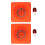 2PCS 45CM Foldable Traffic Cones Reflective Orange with 2 Lamps 1