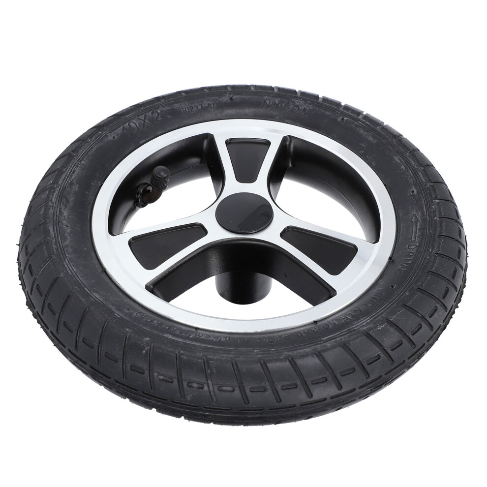 10 Inch Wheelchair Wheel Alloy Hub Rubber Anti Slip 100g