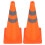2PCS 70CM Folding Traffic Cones Reflective Collar Orange 1