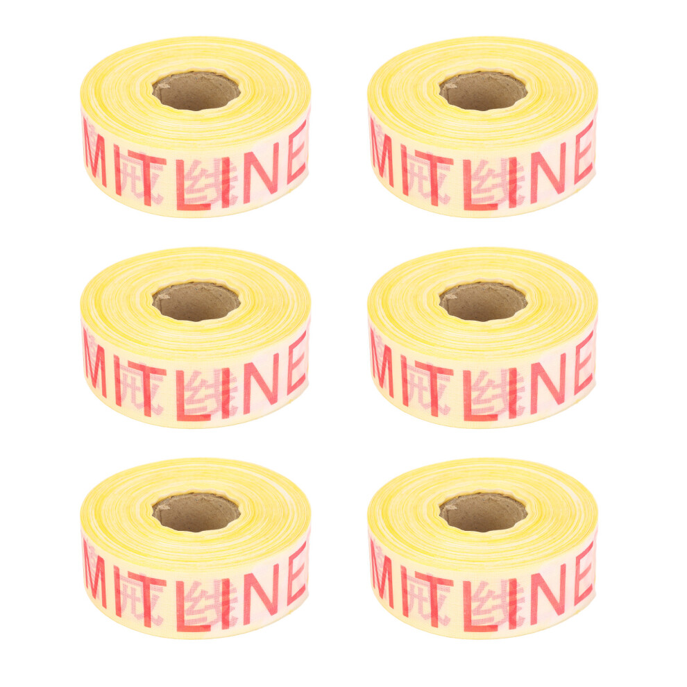 6Pcs Yellow White Caution Tape Polyester Rugged Safety Tape 70Cm 610830962890