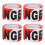 4PCS Non Adhesive Red White Black PE Waterproof Danger Tape 1