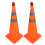2 Set Foldable Traffic Cones 360 Reflective Safety Cones 70cm 3