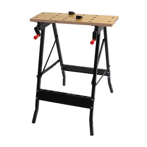 Folding Work Table with Height Adjustment for Woodworking 2