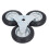 6 Inch 300LBS Stair Climbing Triangular Solid Rubber Caster 2