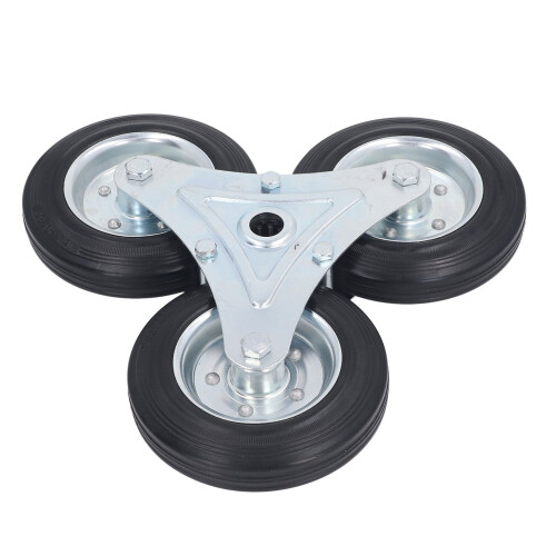 6 Inch 300LBS Stair Climbing Triangular Solid Rubber Caster 1