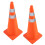 2PCS 70CM Folding Traffic Cones Reflective Collar Orange 3