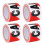 4 Pcs Caution Tape Non Adhesive Water Proof PE Warning Hazard 4
