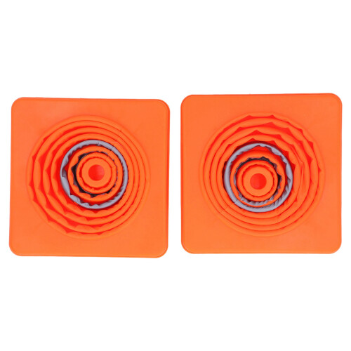 2Pcs Foldable Safety Cones Orange Reflective Collar for Parking 1